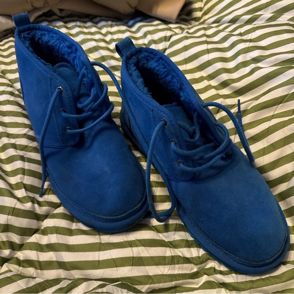 $140 UGG NEUMEL NEW NAVY CHUKKA ANKLE BOOTS Men’s 9, Women’s 10.5 - Picture 4 of 6